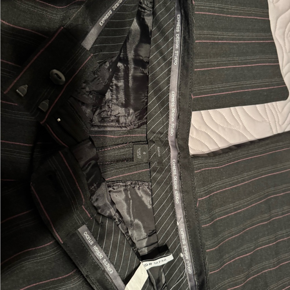 90’s Express Design Studio Black Pink & Gray Pinstripe Dress Pants Size 6 - Picture 3 of 5